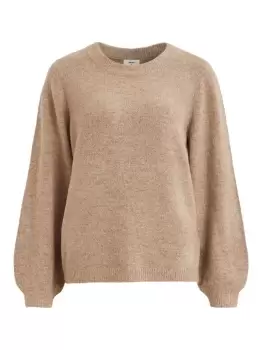 OBJECT COLLECTORS ITEM Balloon Sleeved Knitted Pullover Women Beige