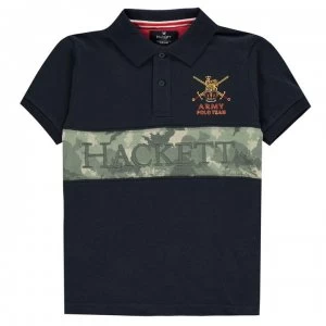 Hackett Hacket Army Polo - Navy/Green 5CW