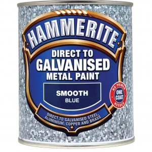 Hammerite Direct to Galvanised Metal Paint Blue 750ml