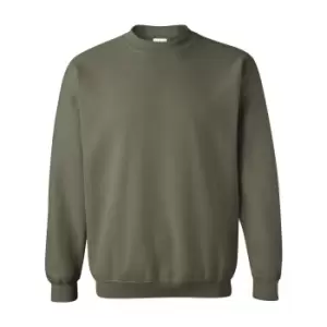 Gildan Heavy Blend Unisex Adult Crewneck Sweatshirt (S) (Military Green)