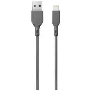 GP Batteries USB charging cable USB 2.0 USB-A plug, Apple Lightning plug 1m Grey 160GPCL1N-C1