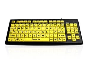 Accuratus Monster2 High Visibility USB Keyboard in Upper Case