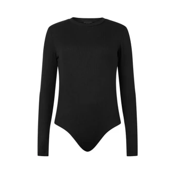 AllSaints Molly Long Sleeve Bodysuit - Black