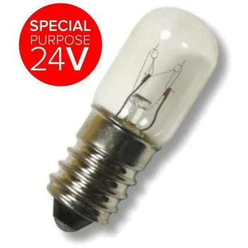 Schiefer Lighting - 3W 16x43mm Miniature SES-E14 24V Dimmable Warm White Clear SES Small Screw E14 Incandescent Low Voltage Light Bulb