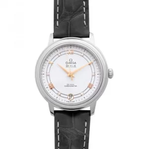 De Ville Prestige Co-Axial 32.7mm Automatic Silver Dial Diamonds Ladies Watch