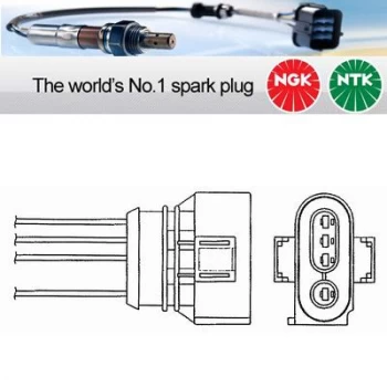 1x NGK NTK Oxygen O2 Lambda Sensor OZA447-E25 OZA447E25 (0494)