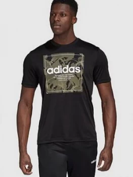 adidas Camo Box T-Shirt - Black Size M Men