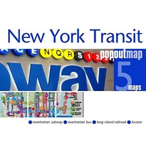 New York Transit PopOut Map Sheet map, folded 2018