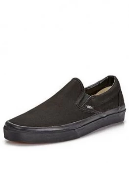 Vans Classic Slip-On Plimsolls, Black, Size 9, Men