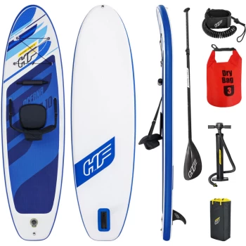 Bestway - SUP Stand Up Paddle Board 130kg 305x84x12cm Kayak Inflatable Surfboard iSUP with Paddle Seat and Leash
