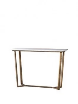 Hudson Living Cleo Marble Console Table - White