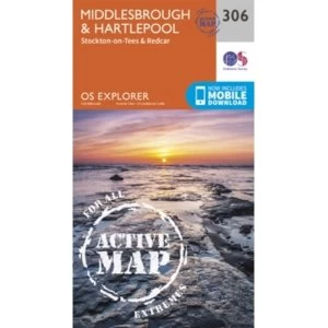 Middlesbrough and Hartlepool, Stockton-on-Tees and Redcar by Ordnance Survey (Sheet map, folded, 2015)
