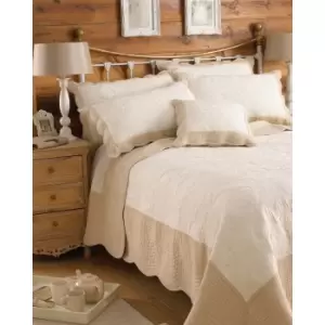 Riva Home Fayence Bedspread (240x260cm) (Ivory/Taupe)