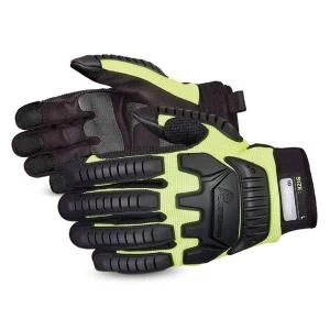 Superior Glove Clutch Gear Impact Protection Mechanics Yellow L Ref