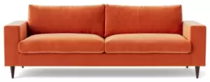 Swoon Evesham Velvet 3 Seater Sofa - Burnt Orange