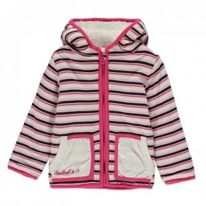 SoulCal Fleece Lined Zip Hoody Baby Girls - Pink Stripe