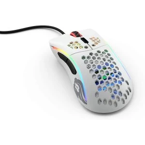 Glorious PC Gaming Race Model D- USB RGB Optical Gaming Mouse - Matte White (GLO-MS-DM-MW)