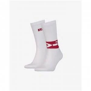 Levis 2 Pack Socks Mens - White/Red