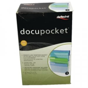 Deflecto Clear A4 Linked Wall File Pockets Pack of 3 DE736YTCRY