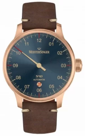 MeisterSinger Bronze Line No 03 Dark Brown Calfskin AM917BR Watch