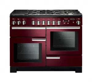 Rangemaster PDL110DFFCY/C Professional DELUXE 110cm Dual Fual Cooker, Cranberry