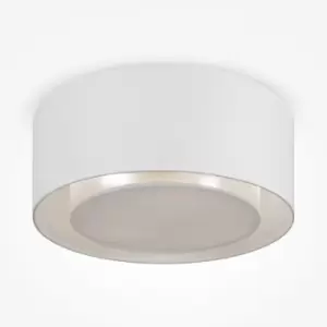 Maytoni Bergamo Modern 3 Light Cylindrical Ceiling Light White, Transparent and White Shade, E27