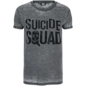 DC Comics Mens Suicide Squad Logo T-Shirt - Grey - L