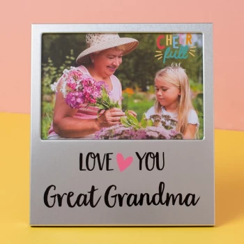 6" x 4" - Cheerfull Aluminium Photo Frame - Great Grandma