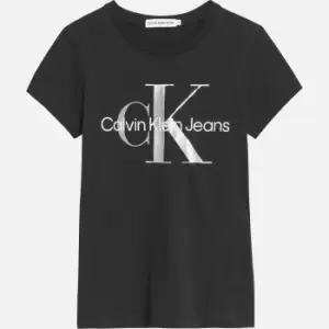 Calvin Klein Girls Mixed Monogram T-Shirt - Black - 10 Years