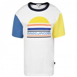 Marc Jacobs Children Boys Contrast Logo T Shirt - Blanc N05