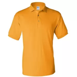 Gildan Adult DryBlend Jersey Short Sleeve Polo Shirt (S) (Gold)