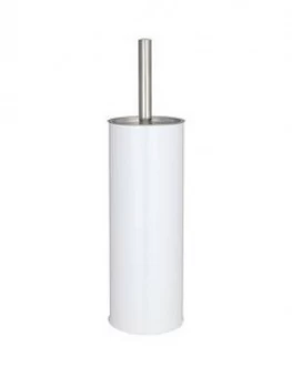 Apollo Toilet Brush Holder ; White/Stainless Steel