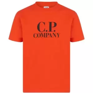 CP COMPANY Goggle Logo T Shirt - Red