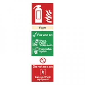 Blick Safety Sign Fire Extinguisher Foam 300mm x 100mm Self-Adhesive F202S