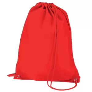 Quadra Gymsac Shoulder Carry Bag - 7 Litres (Pack of 2) (One Size) (Bright Red)
