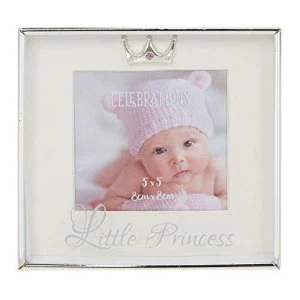 3" x 3" - Silver Plated Box Frame - Little Princess