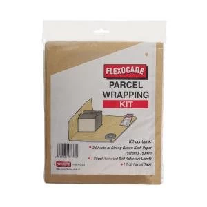 Flexocare Parcel Wrapping Kit Brown Pack of 24 9739PWeek01