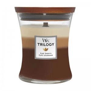 WoodWick Trilogy Cafe Sweets Medium Jar Candle 275g