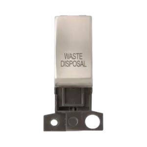 Click Scolmore MiniGrid 13A Double-Pole Ingot Waste Disposal Switch Satin Chrome - MD018SC-WD