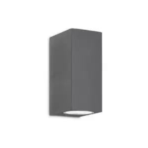 2 Light Outdoor Up Down Wall Light Anthracite IP44, G9