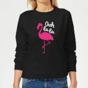 Ooh La La Flamingo Womens Sweatshirt - Black - 5XL
