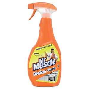 Mr Muscle 5 In 1 Kitchen Cleaner Lemon Scented Trigger Spay For All Kitchen Surfaces 500ml