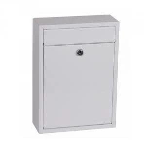 Phoenix Letra Front Loading Mail Box MB0116KW in White with Key Lock