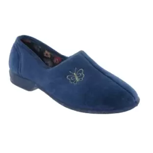 Mirak Bouquet / Ladies Slipper / Classic Womens Slippers (3 UK) (Blueberry)