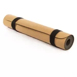 Cork Yoga Mat with Strap Brown - Pukkr