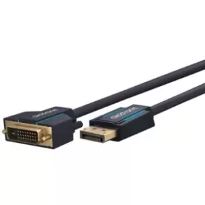 Clicktronic DVI-D Dual-Link / Active DisplayPort Cable - 5m - Black