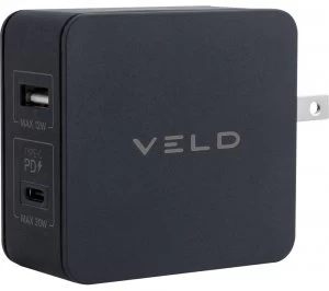 VELD Super-Fast 2-port USB Travel Charger
