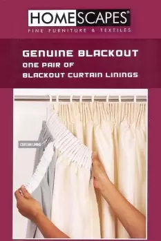 100% Blackout Curtain Lining Pair 3-Pass Coating
