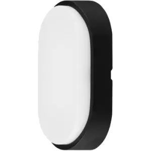 Luceco Eco LED Oval Bulkhead IP54 10W 700lm in Black Polycarbonate