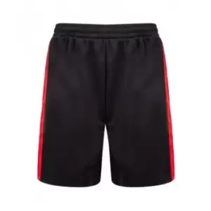 Finden and Hales Mens Knitted Shorts (XL) (Black/Red)